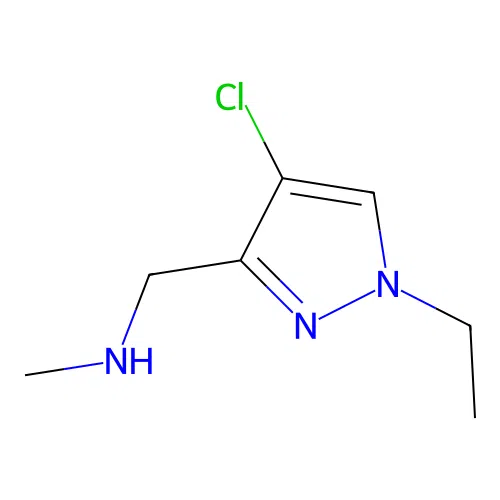 (4-Chloro-1-ethyl-1H-pyrazol-3-ylmethyl)-methyl-amine structure