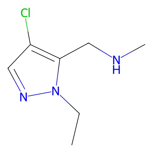 1-(4-chloro-1-ethyl-1H-pyrazol-5-yl)-N-methylmethanamine structure