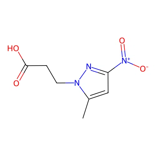 3-(5-methyl-3-nitro-1H-pyrazol-1-yl)propanoic acid structure