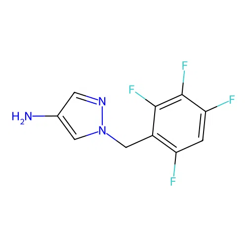 1-(2,3,4,6-tetrafluorobenzyl)-1H-pyrazol-4-amine structure