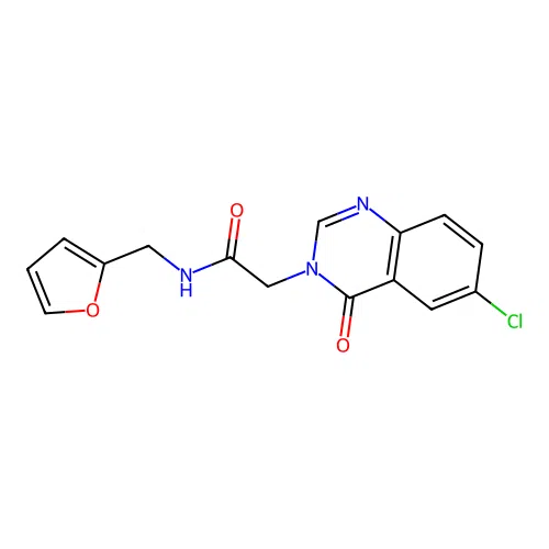 2-(6-chloro-4-oxoquinazolin-3(4H)-yl)-N-(furan-2-ylmethyl)acetamide structure