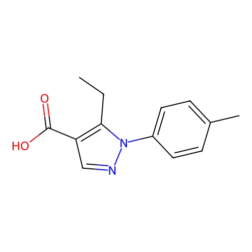 5-ethyl-1-(4-methylphenyl)-1H-pyrazole-4-carboxylic acid structure