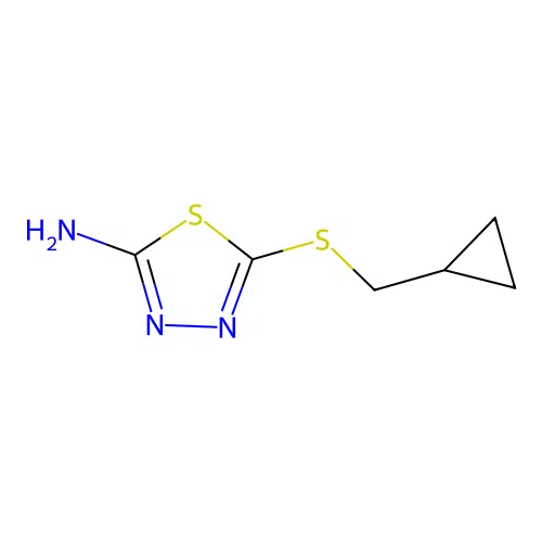 5-[(Cyclopropylmethyl)sulfanyl]-1,3,4-thiadiazol-2-amine structure
