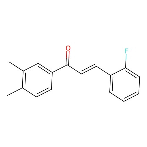 (2E)-1-(3,4-Dimethylphenyl)-3-(2-fluorophenyl)prop-2-en-1-one structure