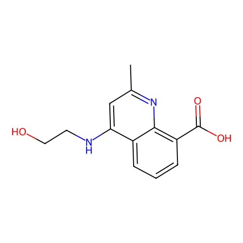 4-(2-Hydroxyethylamino)-2-methylquinoline-8-carboxylic acid structure