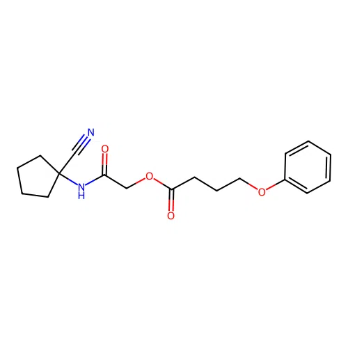 [(1-Cyanocyclopentyl)carbamoyl]methyl 4-phenoxybutanoate structure