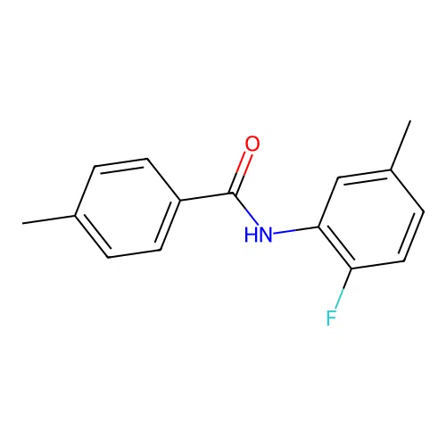 N-(2-fluoro-5-methylphenyl)-4-methylbenzamide structure