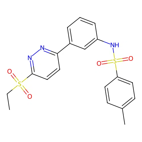 N-[3-(6-ethylsulfonylpyridazin-3-yl)phenyl]-4-methylbenzenesulfonamide structure