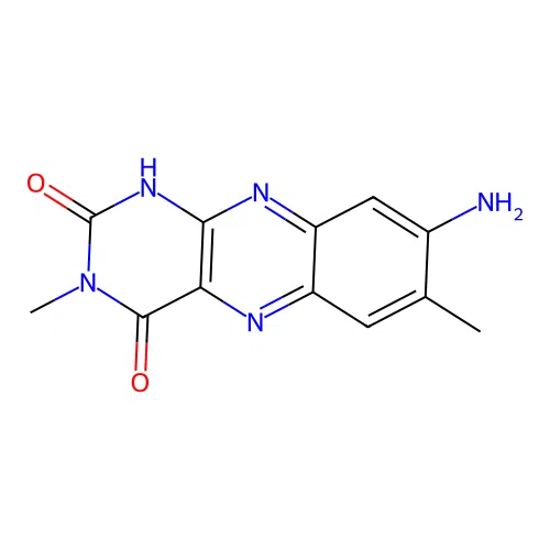 8-Amino-3,7-dimethylbenzo[g]pteridine-2,4(1H,3H)-dione structure