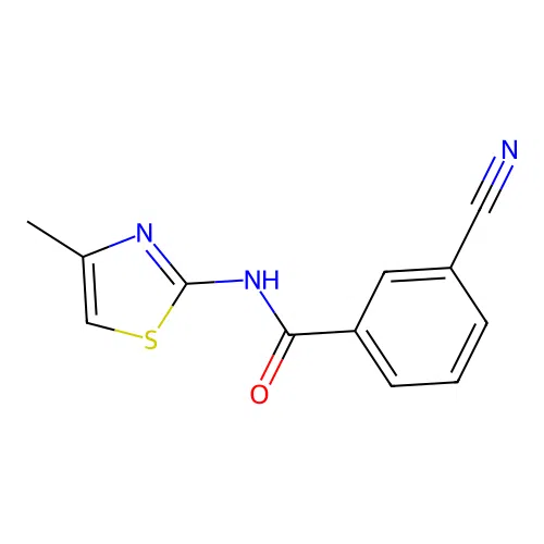 3-Cyano-N-(4-methylthiazol-2-yl)benzamide structure