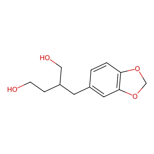 2-(1,3-Benzodioxol-5-ylmethyl)butane-1,4-diol structure