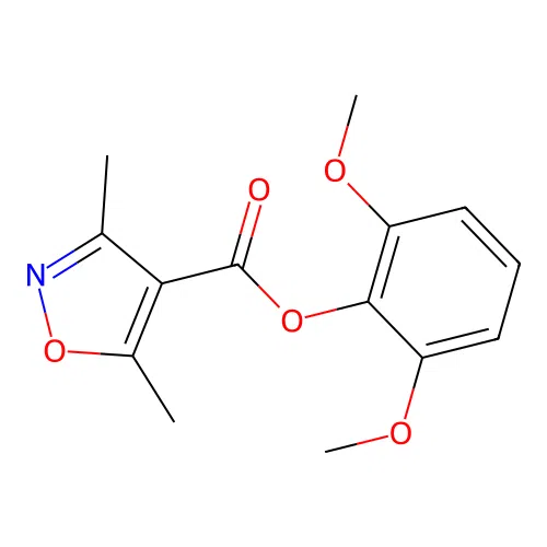 (2,6-Dimethoxyphenyl) 3,5-dimethyl-1,2-oxazole-4-carboxylate structure