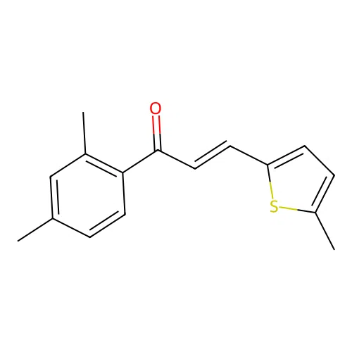 (2E)-1-(2,4-Dimethylphenyl)-3-(5-methylthiophen-2-yl)prop-2-en-1-one structure