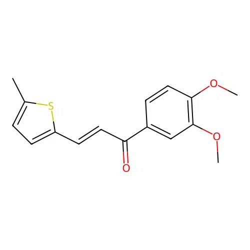 (2E)-1-(3,4-Dimethoxyphenyl)-3-(5-methylthiophen-2-yl)prop-2-en-1-one structure