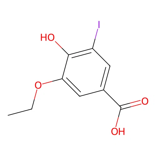 3-Ethoxy-4-hydroxy-5-iodobenzoic acid structure