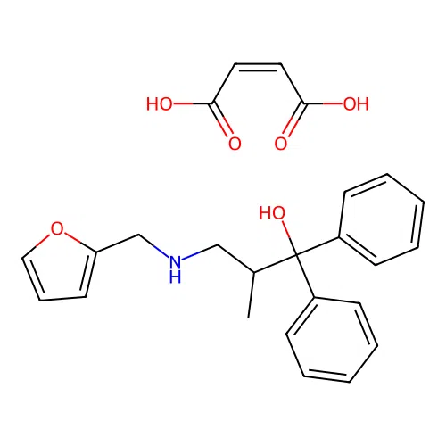 Benzhydrol, alpha-(2-(furylmethyl)amino-1-methylethyl)-, maleate structure