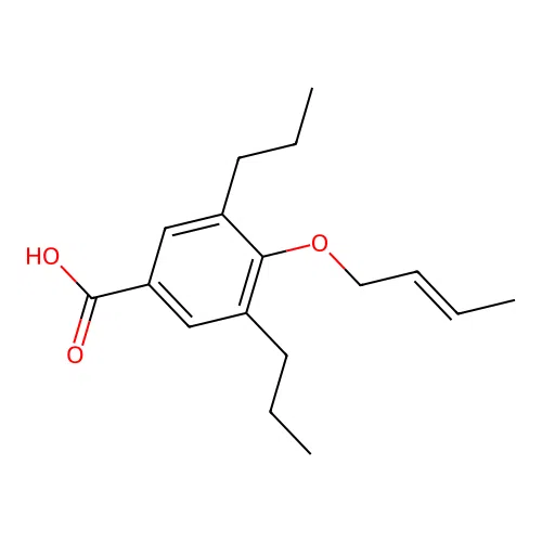 Benzoic acid, 4-(2-butenyloxy)-3,5-dipropyl- structure
