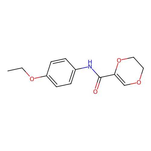 N-(4-ethoxyphenyl)-2,3-dihydro-1,4-dioxine-5-carboxamide structure