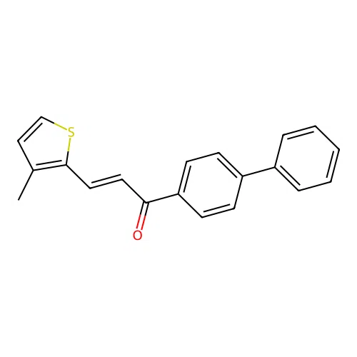 (2E)-3-(3-Methylthiophen-2-yl)-1-(4-phenylphenyl)prop-2-en-1-one structure