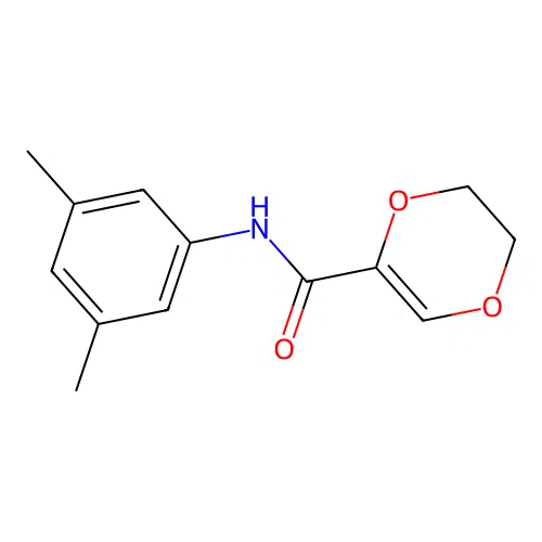 N-(3,5-dimethylphenyl)-2,3-dihydro-1,4-dioxine-5-carboxamide structure