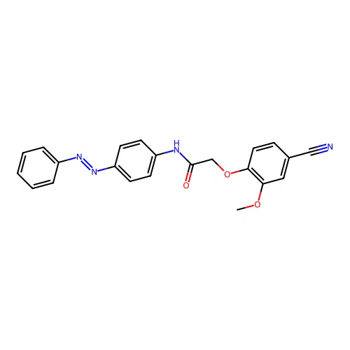 Acetamide, 2-(4-cyano-2-methoxyphenoxy)-N-[4-[(1E)-2-phenyldiazenyl]phenyl]- structure