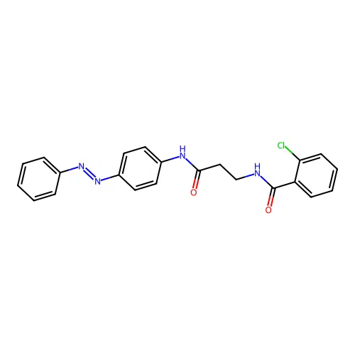 Benzamide, 2-chloro-N-[3-oxo-3-[[4-[(1E)-2-phenyldiazenyl]phenyl]amino]propyl]- structure