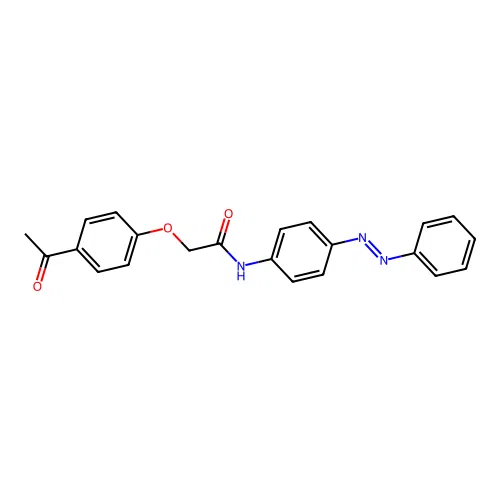 Acetamide, 2-(4-acetylphenoxy)-N-[4-[(1E)-2-phenyldiazenyl]phenyl]- structure