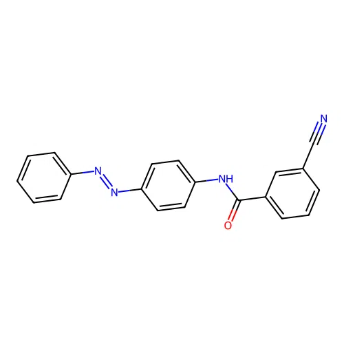 Benzamide, 3-cyano-N-[4-[(1E)-2-phenyldiazenyl]phenyl]- structure