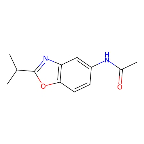 N-(2-propan-2-yl-1,3-benzoxazol-5-yl)acetamide structure