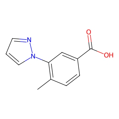 4-methyl-3-(1H-pyrazol-1-yl)Benzoic acid structure