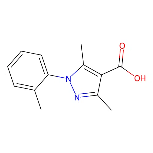 3,5-Dimethyl-1-(2-methylphenyl)-1H-pyrazole-4-carboxylic acid structure