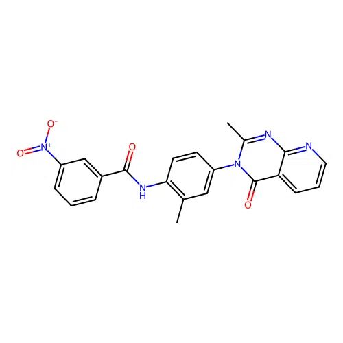 N-(2-methyl-4-{2-methyl-4-oxo-3H,4H-pyrido[2,3-d]pyrimidin-3-yl}phenyl)-3-nitrobenzamide structure