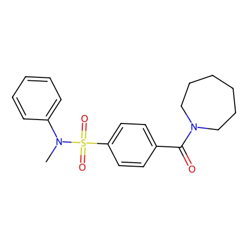 4-[(Hexahydro-1H-azepin-1-yl)carbonyl]-N-methyl-N-phenylbenzenesulfonamide structure
