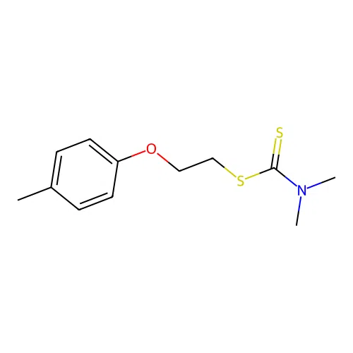 2-(4-methylphenoxy)ethyl N,N-dimethylcarbamodithioate structure