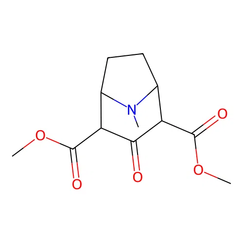 Dimethyl 8-methyl-3-oxo-8-azabicyclo[3.2.1]octane-2,4-dicarboxylate structure