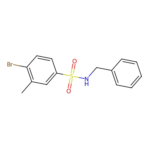 N-benzyl-4-bromo-3-methylbenzenesulfonamide structure