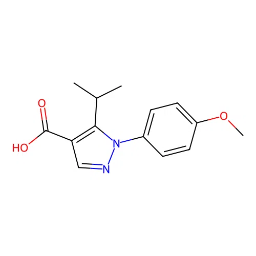 1-(4-Methoxyphenyl)-5-(propan-2-YL)-1H-pyrazole-4-carboxylic acid structure