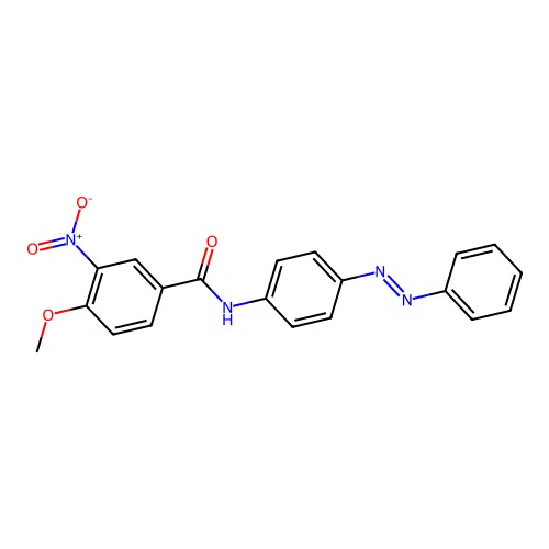 Benzamide, 4-methoxy-3-nitro-N-[4-[(1E)-2-phenyldiazenyl]phenyl]- structure