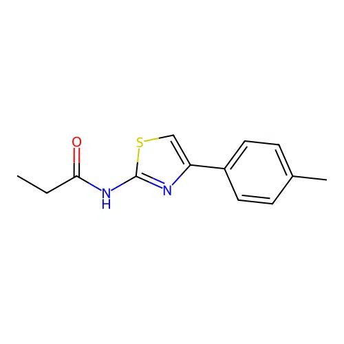 N-[4-(4-methylphenyl)-1,3-thiazol-2-yl]propanamide structure
