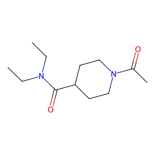 Isonipecotamide, 1-acetyl-N,N-diethyl- structure