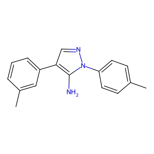 4-m-Tolyl-2-p-tolyl-2H-pyrazol-3-ylamine structure