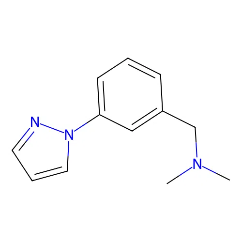 1-(3-(1H-Pyrazol-1-yl)phenyl)-N,N-dimethylmethanamine structure