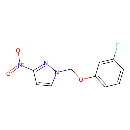 1-((3-Fluorophenoxy)methyl)-3-nitro-1H-pyrazole structure