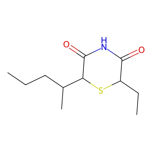 2-Ethyl-6-pentan-2-ylthiomorpholine-3,5-dione structure