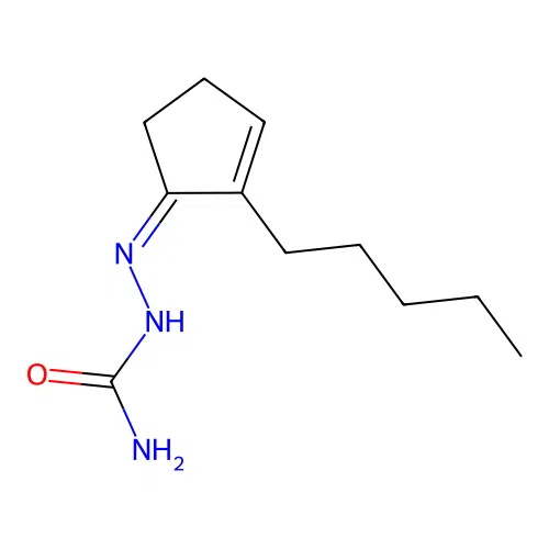 [(Z)-(2-pentylcyclopent-2-en-1-ylidene)amino]urea structure