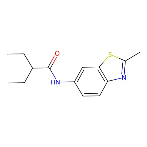 2-ethyl-N-(2-methyl-1,3-benzothiazol-6-yl)butanamide structure
