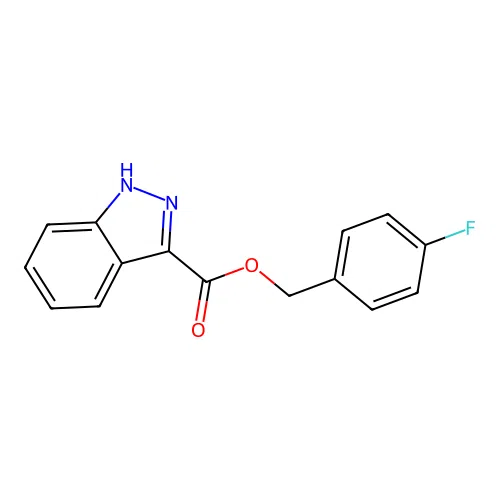 (4-fluorophenyl)methyl 1H-indazole-3-carboxylate structure