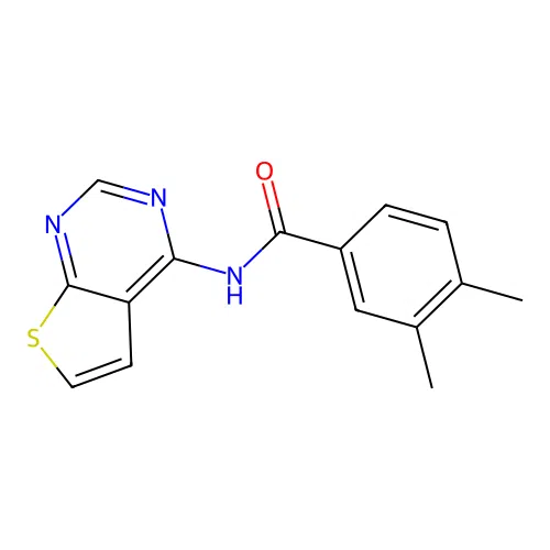 3,4-dimethyl-N-(thieno[2,3-d]pyrimidin-4-yl)benzamide structure