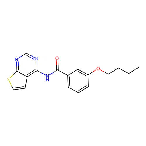 3-Butoxy-N-{thieno[2,3-D]pyrimidin-4-YL}benzamide structure