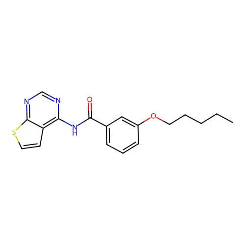 3-(Pentyloxy)-N-{thieno[2,3-D]pyrimidin-4-YL}benzamide structure